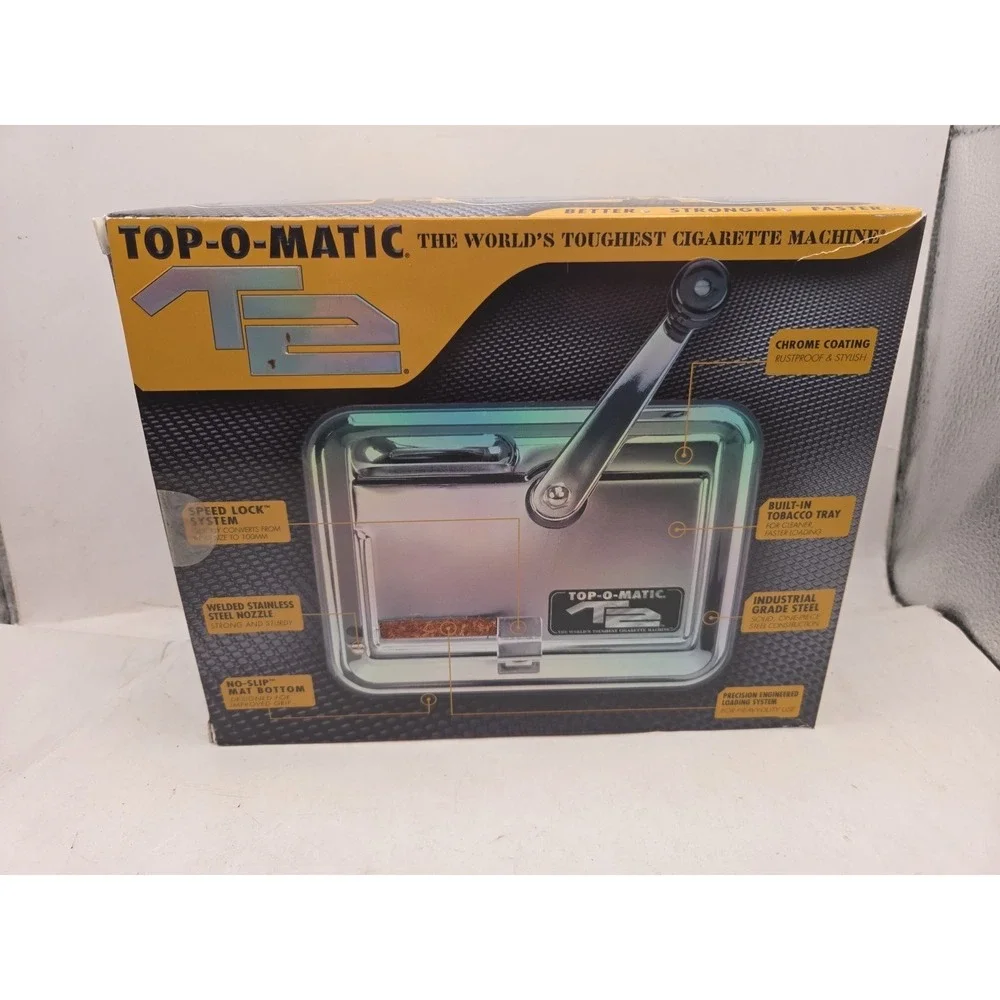 TOP-O-Matic T2 Cigarette Maker Rolling Tobacco Injector Machine Complete - WORKS